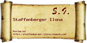 Staffenberger Ilona névjegykártya