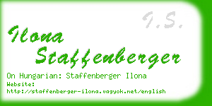 ilona staffenberger business card